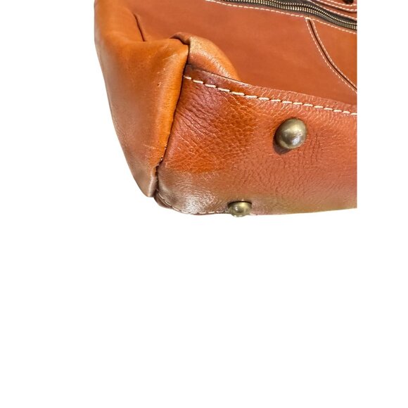 Patricia Nash Leather Poppy Tote Bag Tan Italian-Style Handbag - Picture 9 of 13